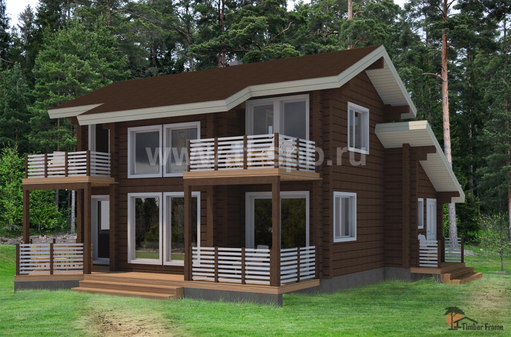 Проект STELLA 125 ✫ дом со вторым светом, с балконом, с террасой и сауной ✫ Планировка и фото