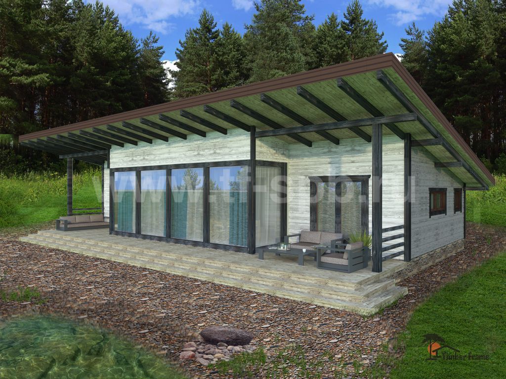 Проект KALEVI 126 ✫ дом с террасой ✫ Планировка и фото
