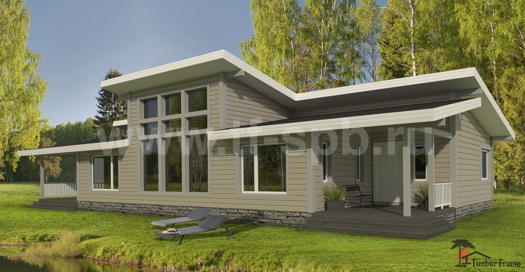 Проект SEPPO 157 ✫ дом с террасой и сауной ✫ Планировка и фото